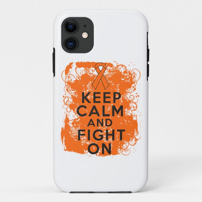 Leukemia Keep Calm and Fight On Case-Mate iPhone Case (Back)