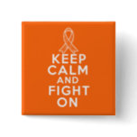 Leukemia Keep Calm and Fight On Pinback Button