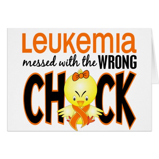 Leukemia Messed With The Wrong Chick Cards (Front Horizontal)