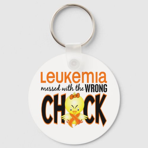 Leukemia Messed With The Wrong Chick Keychain