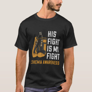 Leukemia My Fight Boxing Orange Ribbon Leukemia Aw T-Shirt