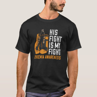 Leukemia My Fight Boxing Orange Ribbon Leukemia Aw T-Shirt