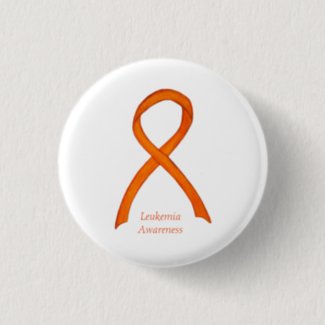 Orange Awareness Ribbon with Stone Pin | Orange | Animal Pins by PinMart