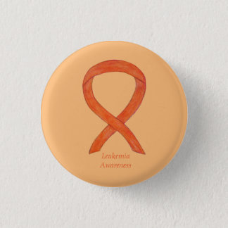 Leukemia Orange Awareness Ribbon Custom Art Pins