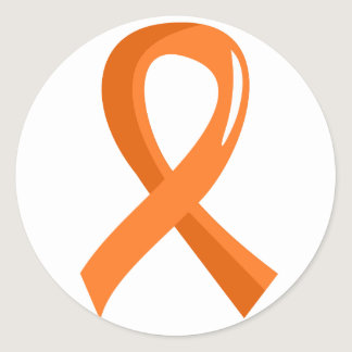 Leukemia Orange Ribbon 3 Classic Round Sticker