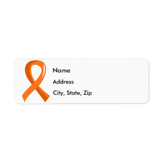 Leukemia Orange Ribbon 3 Label