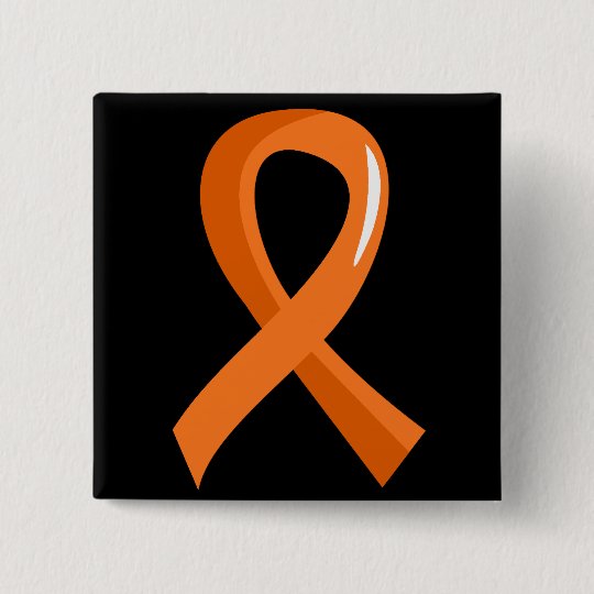 Leukemia Orange Ribbon 3 Pinback Button