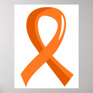 Leukemia Orange Ribbon 3 Poster