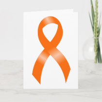Leukemia Orange Ribbon Card