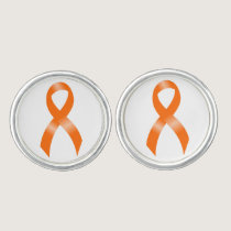 Leukemia Orange Ribbon Cufflinks