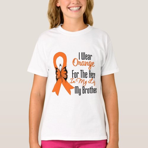 Leukemia Orange Ribbon Hero My Brother T_Shirt
