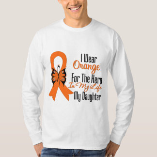 Leukemia Orange Ribbon Hero My Daughter T-Shirt