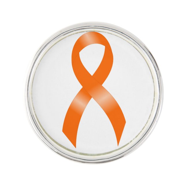 Leukemia Orange Ribbon Lapel Pin (Front)