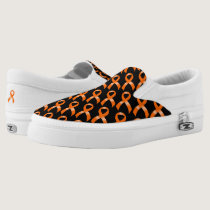 Leukemia Orange Ribbon Slip-On Sneakers