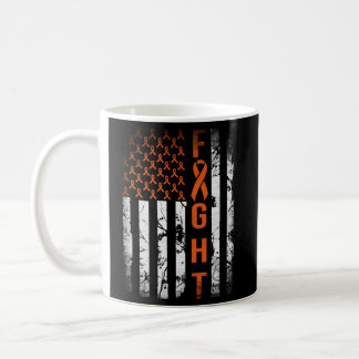 Leukemia Ribbon Fight American Flag Leukemia Aware Coffee Mug