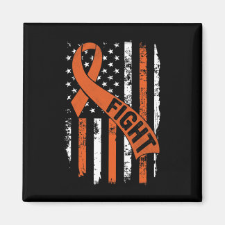 Leukemia Ribbon Fight American Flag Leukemia Aware Magnet