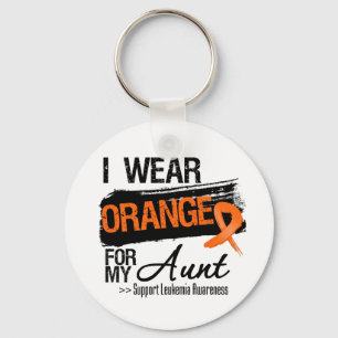 Leukemia Ribbon For My Aunt Keychain