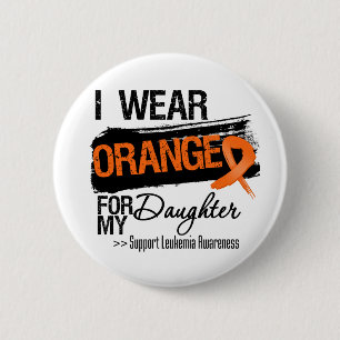 Leukemia Ribbon For My Daughter Pinback Button