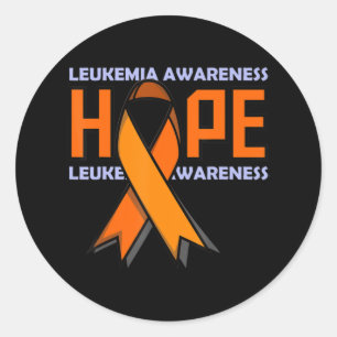 Leukemia Ribbon Leukemia Awareness Classic Round Sticker