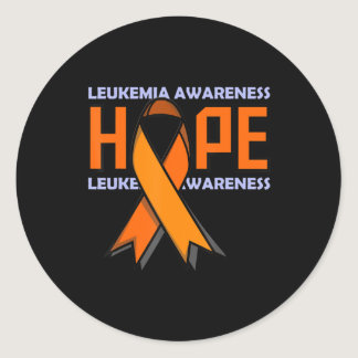 Leukemia Ribbon  Leukemia Awareness  Classic Round Sticker