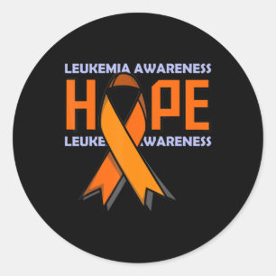 Leukemia Ribbon  Leukemia Awareness  Classic Round Sticker