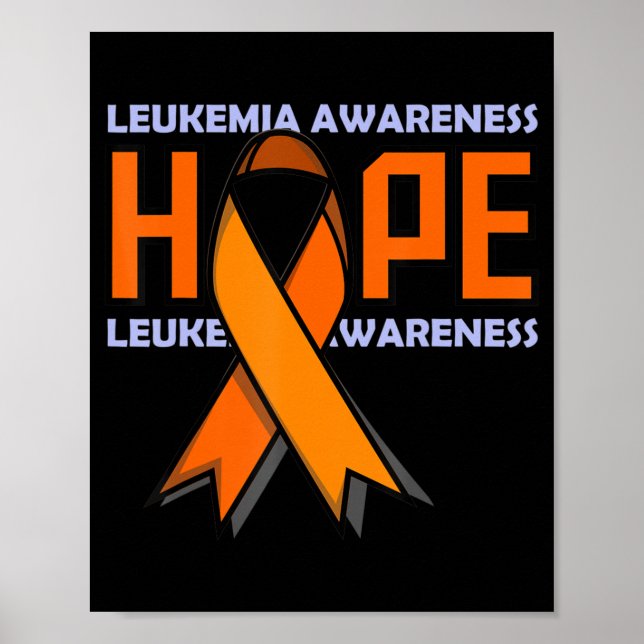 Leukemia Ribbon  Leukemia Awareness  Poster (Front)