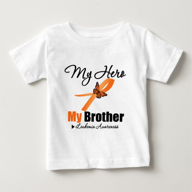 Leukemia Ribbon My HERO My Brother Baby T-Shirt (Front)