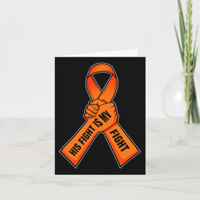 Leukemia Ribbon Orange Awareness I Blood Cancer  Card (Front)