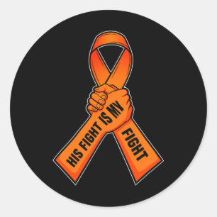 Leukemia Ribbon Orange Awareness I Blood Cancer  Classic Round Sticker