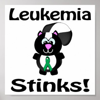 Leukemia Stinks Skunk Awareness Design Poster