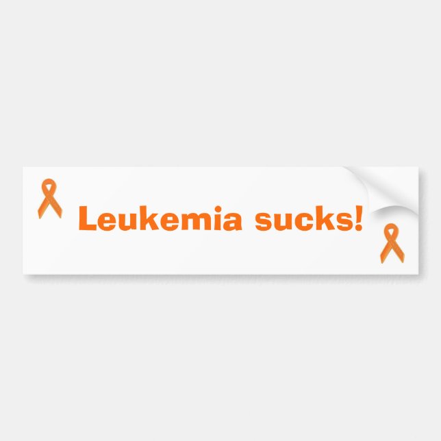 Leukemia sucks! bumper sticker (Front)