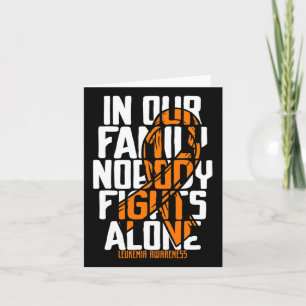 Leukemia Support Blood Cancer Tee Family Leukemia  Card