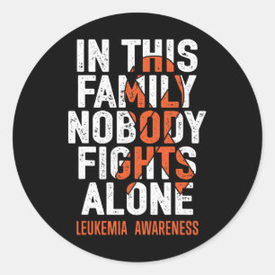Leukemia Support Squad Fighter Warrior Leukemia Aw Classic Round Sticker