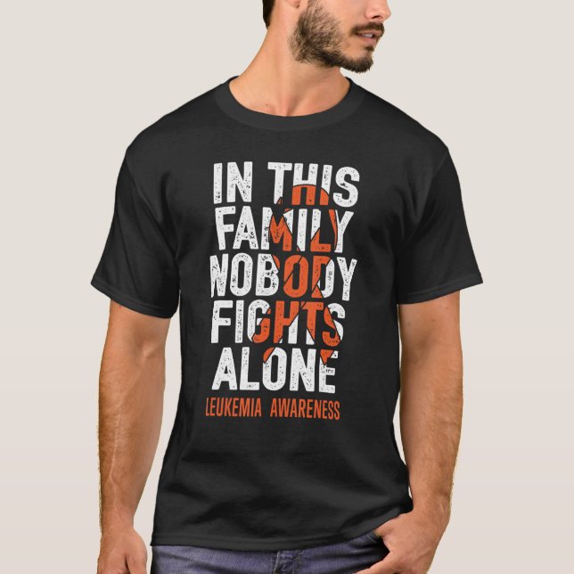 Leukemia Support Squad Fighter Warrior Leukemia Aw T-Shirt (Front)