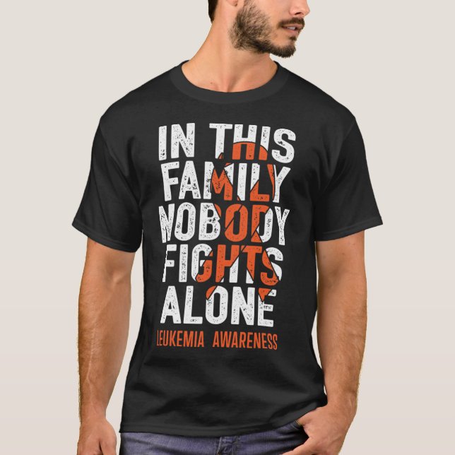 Leukemia Support Squad Fighter Warrior Leukemia Aw T-Shirt (Front)
