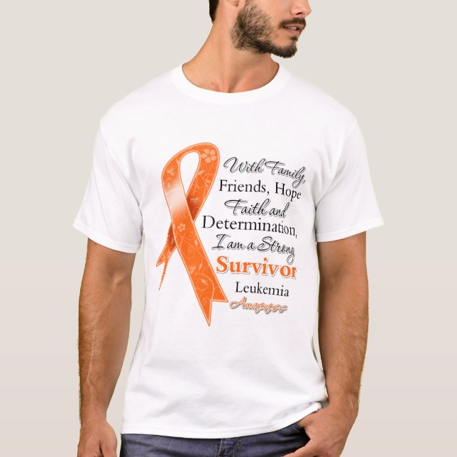 Leukemia Support Strong Survivor T-Shirt (Front)