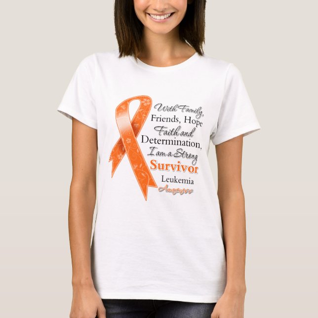 Leukemia Support Strong Survivor T-Shirt (Front)