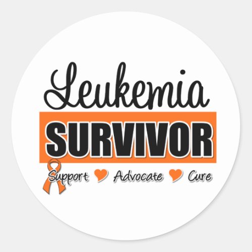 Leukemia Survivor Badge Classic Round Sticker