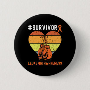 Leukemia Survivor Blood Cancer Awareness Retro Button