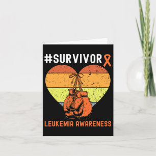 Leukemia Survivor Blood Cancer Awareness Retro  Card