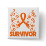 Leukemia Survivor Butterfly Button