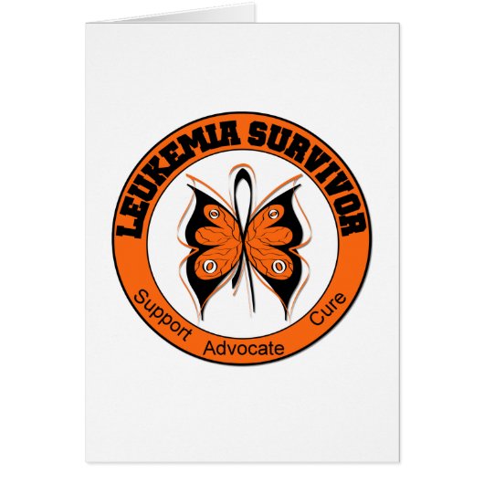 Leukemia Survivor Butterfly Cards (Front)