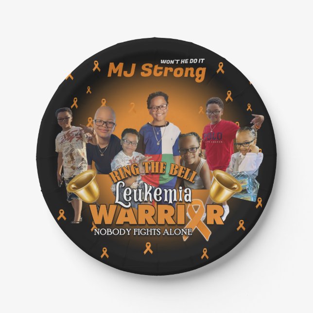 Leukemia Survivor Celebration Plates Bell Ringing (Front)