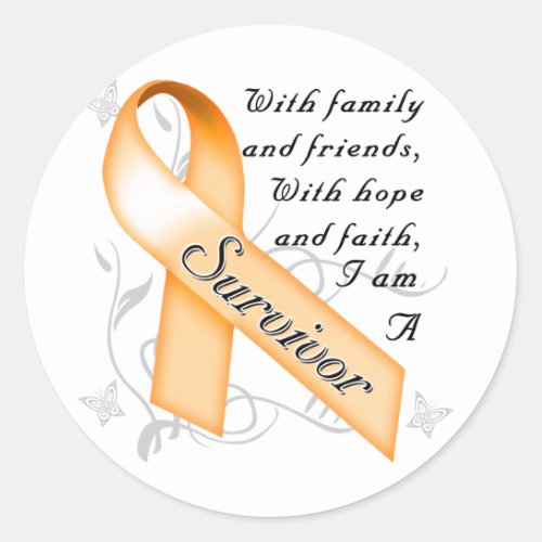 Leukemia Survivor Classic Round Sticker