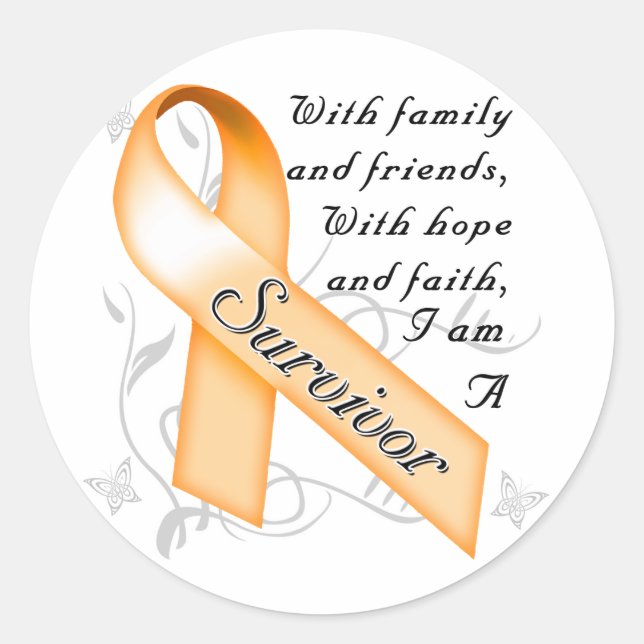 Leukemia Survivor Classic Round Sticker (Front)