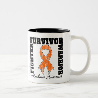 Leukemia Survivor Fighter Warrior Two-Tone Coffee Mug