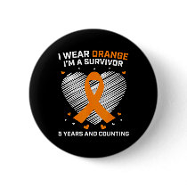 Leukemia Survivor Gifts 5 Years Cancer Free Awaren Button