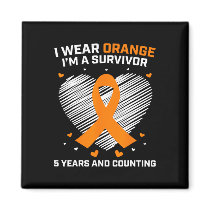Leukemia Survivor Gifts 5 Years Cancer Free Awaren Magnet