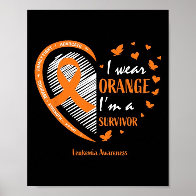 Leukemia Survivor Gifts Women Men Kids Mom Sister  Poster (Front)