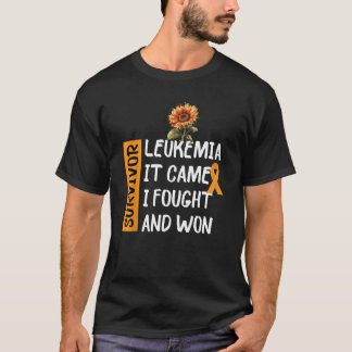 Leukemia Survivor Leukemia Awareness Orange Ribbon T-Shirt